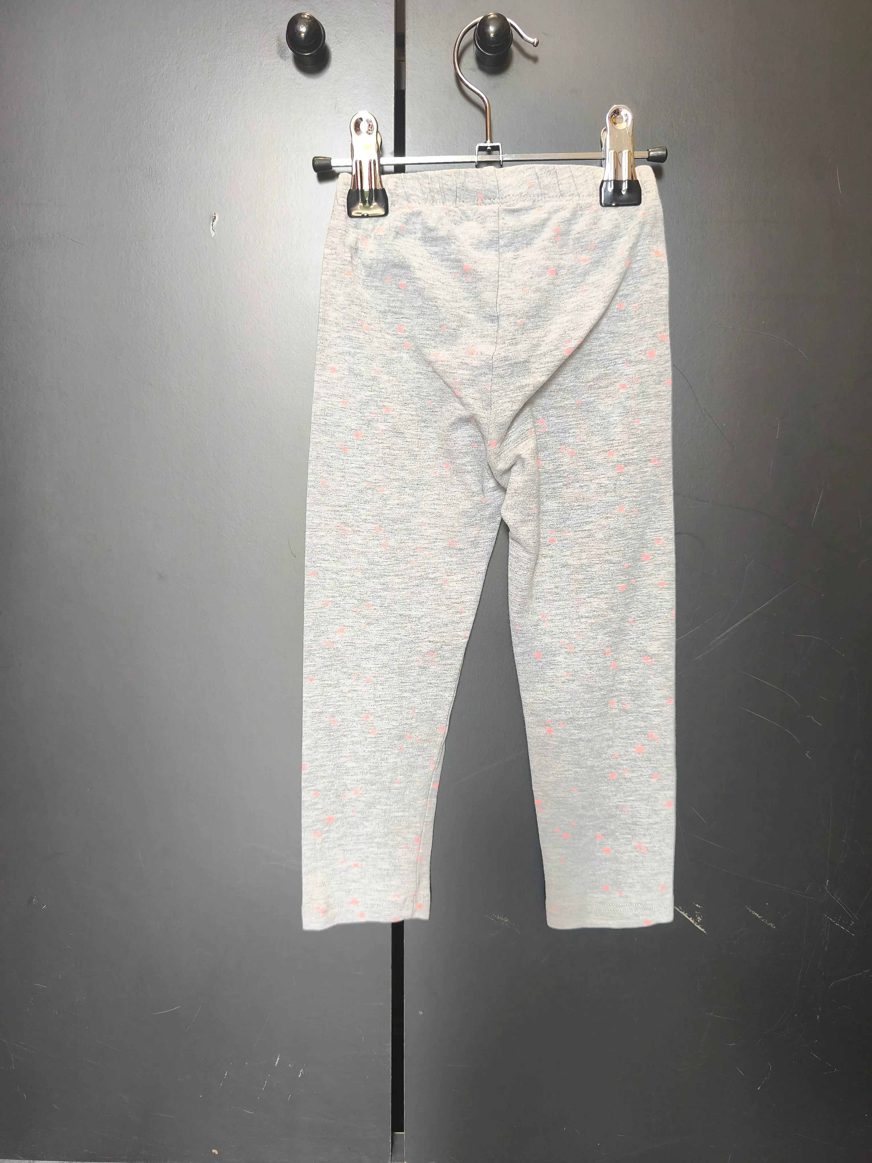 Legging gris étoile rose fluo Tape à l’œil – Taille 2 ans