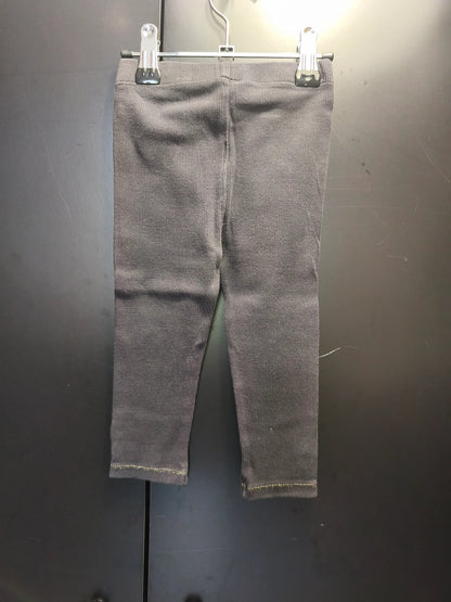 Legging Noir Côtelé avec Détails Dorés – Orchestra 18 mois ref 398