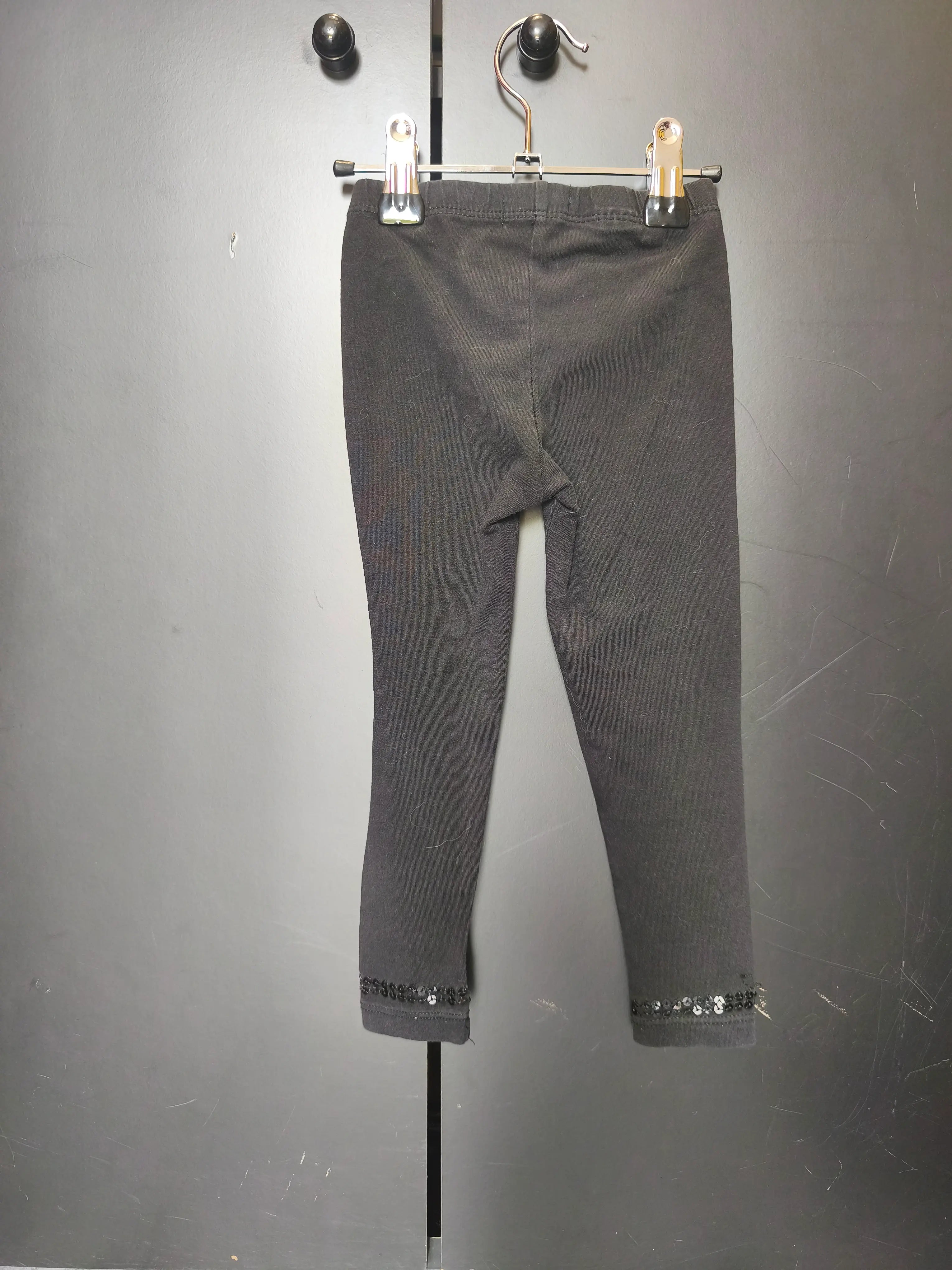Legging noir avec paillettes aux chevilles Du Pareil au Même – Taille 2 ans