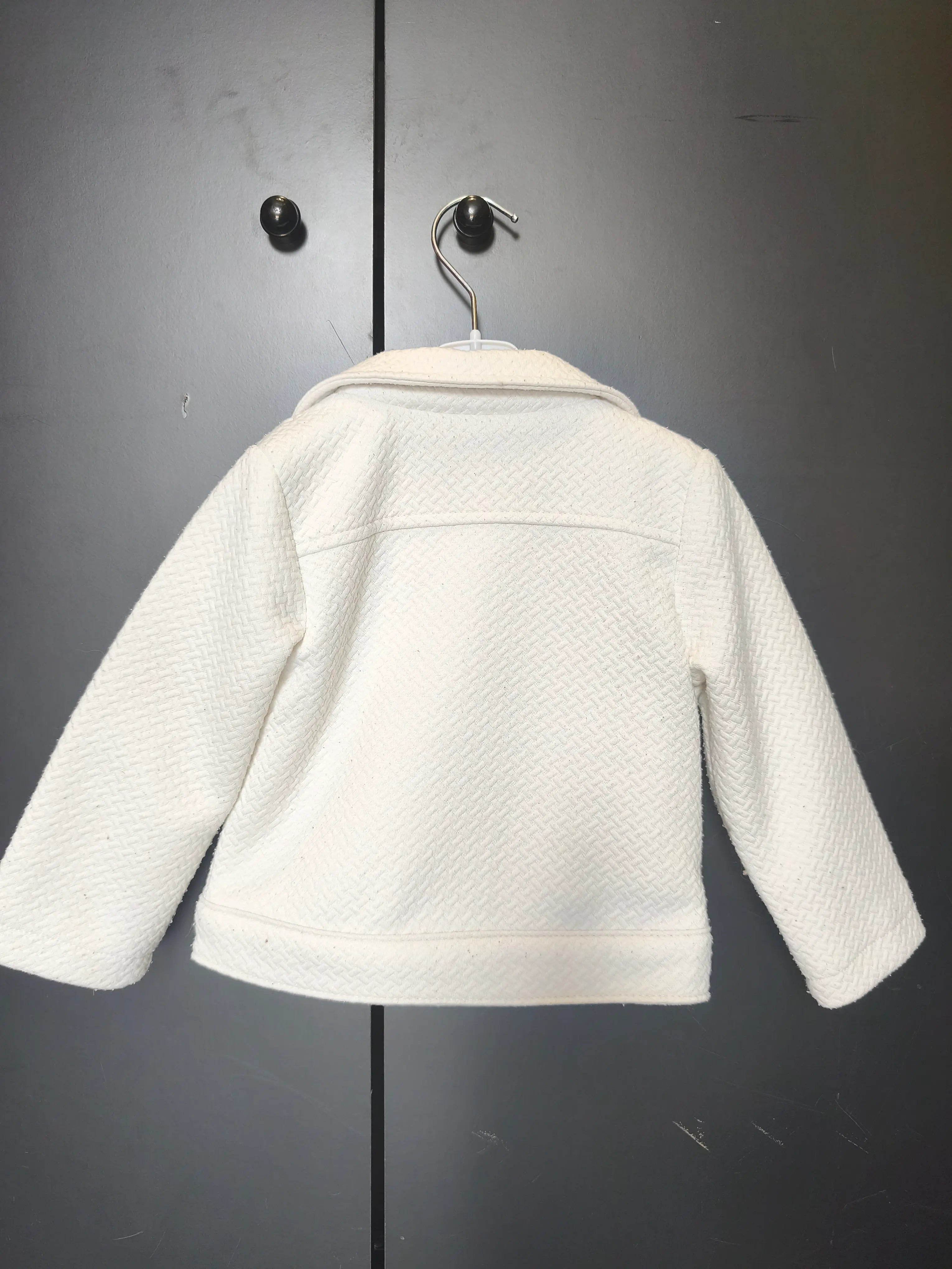Manteau blanc habillé bébé 18 mois Orchestra, fermeture croisée