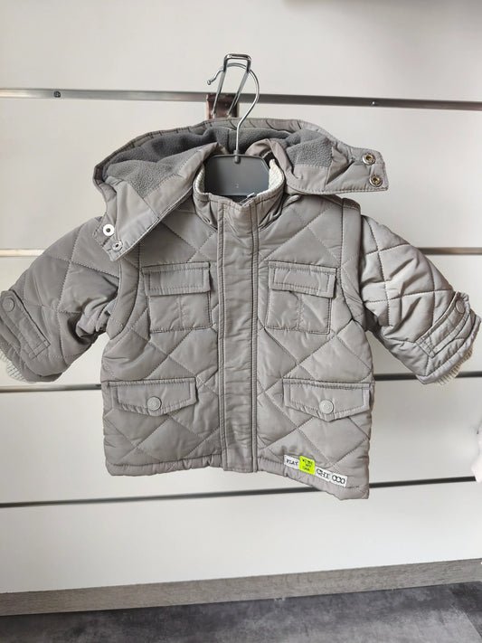 Manteau Hiver Gris à Capuche - 3 mois ref 457
