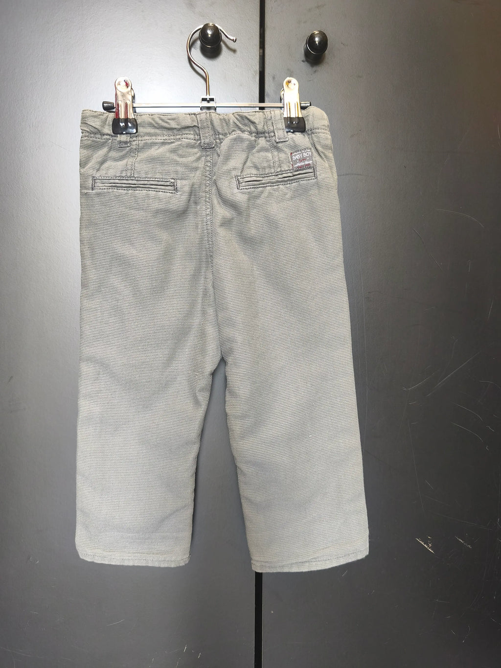Pantalon Orchestra 12 mois - Gris, poches latérales & arrière, bouton pression