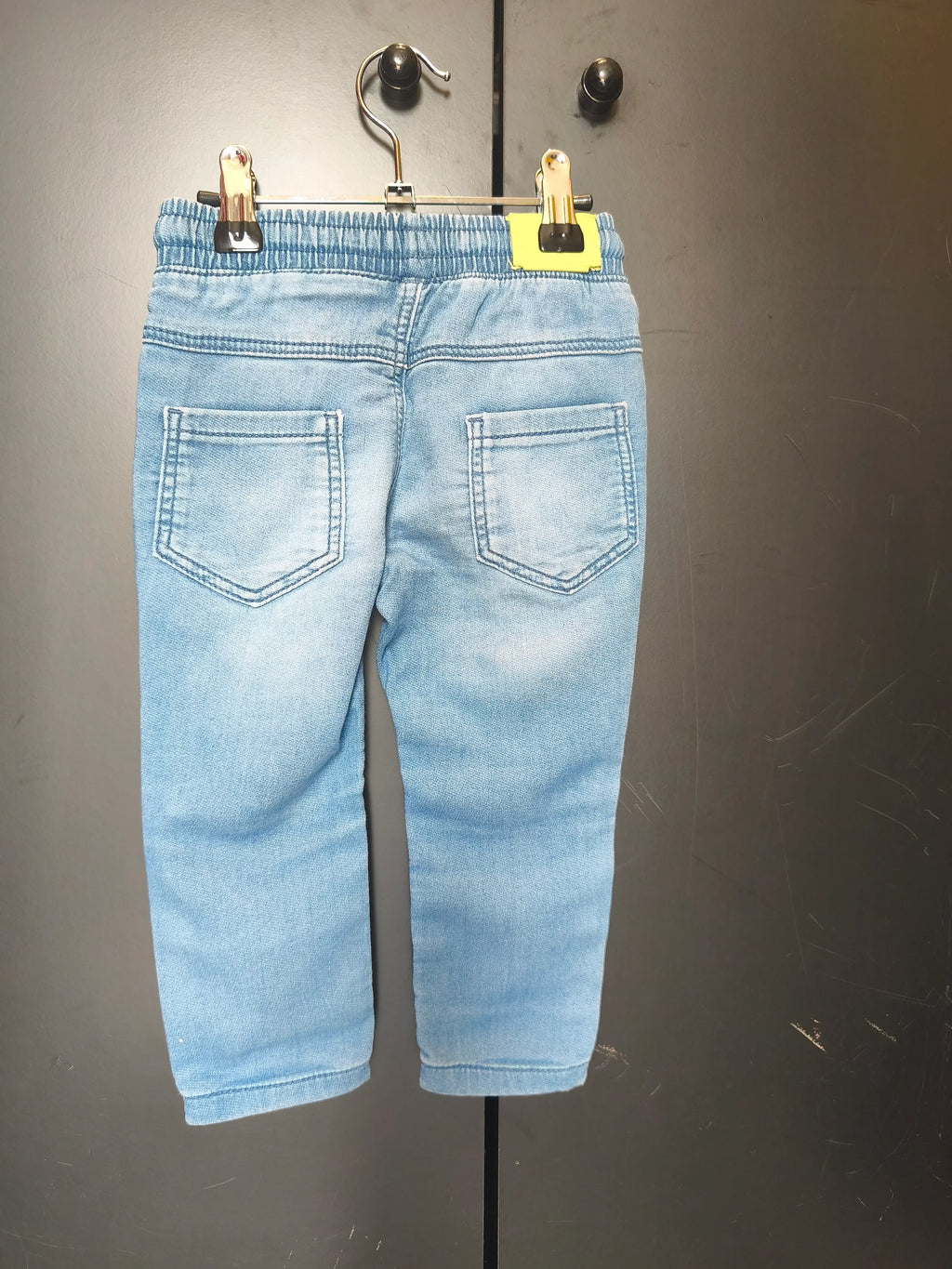Pantalon Tape à l’Œil 18 mois - Imitation jean, genoux décorés, cordon de serrage