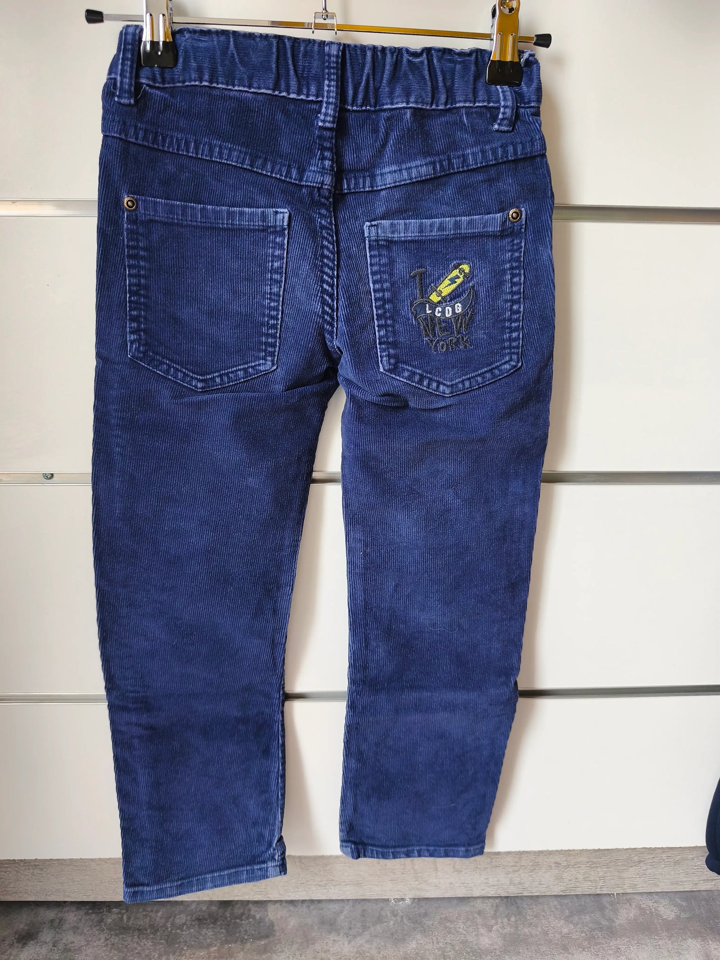 Pantalon Velours Bleu 6 ans ref 656