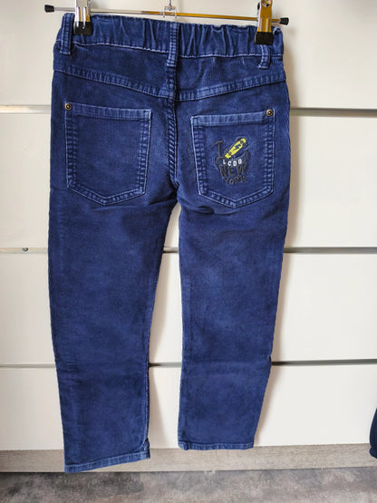 Pantalon Velours Bleu 6 ans ref 656