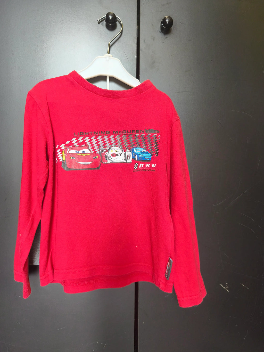 Pyjama Cars 4 ans - T-shirt rouge manches longues & short gris 100% coton