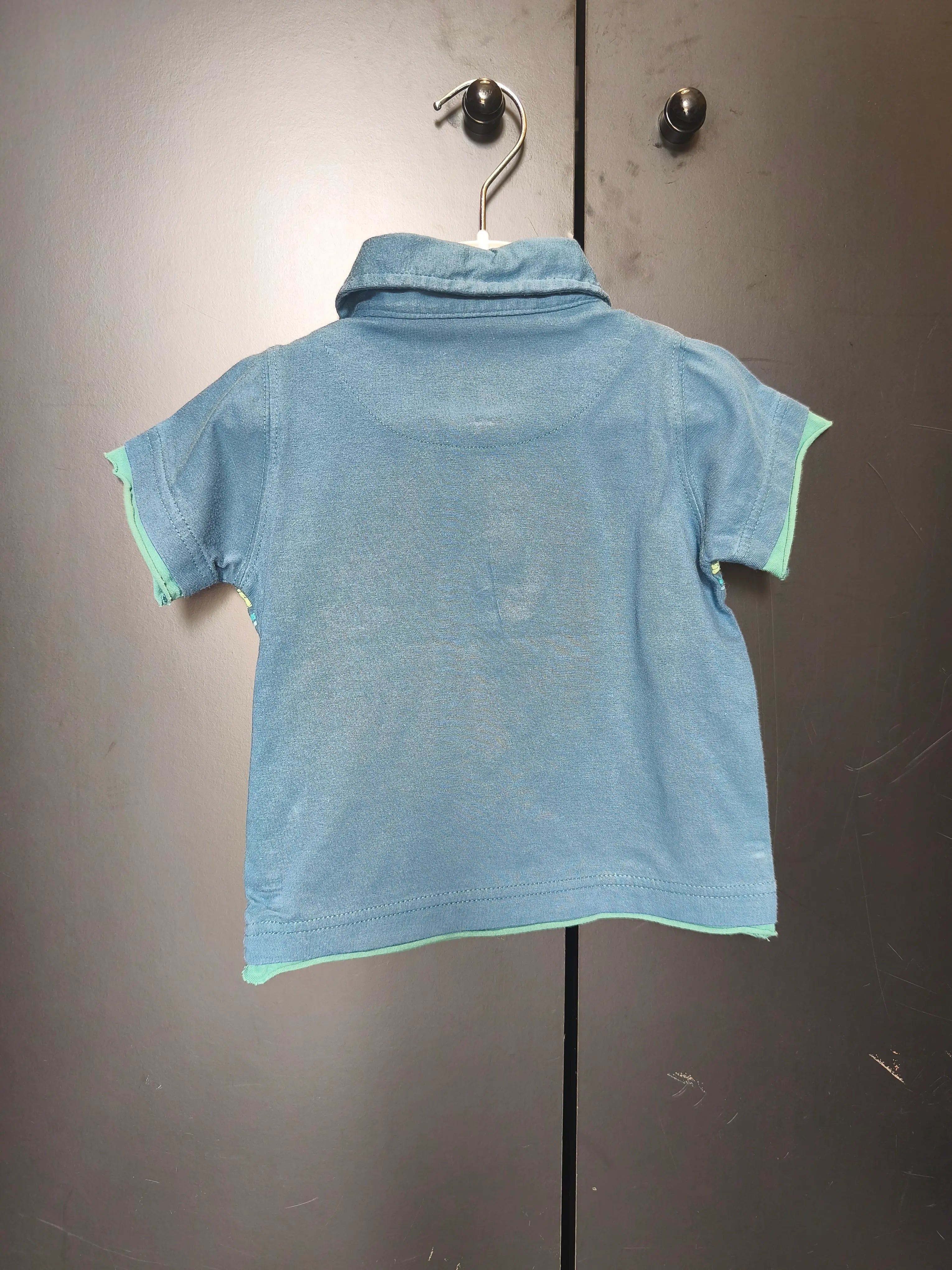 Polo bébé Tissaïa 12 mois - Bleu canard 100% coton