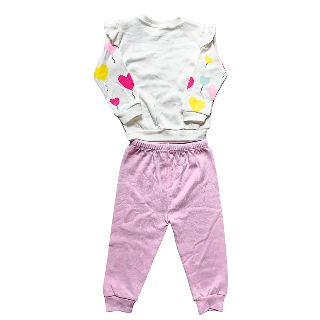 Pull ballons pastel & pantalon rose