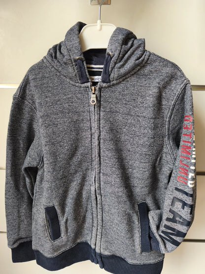 Pull à Capuche Gris Bleuté 6 ans ref 650