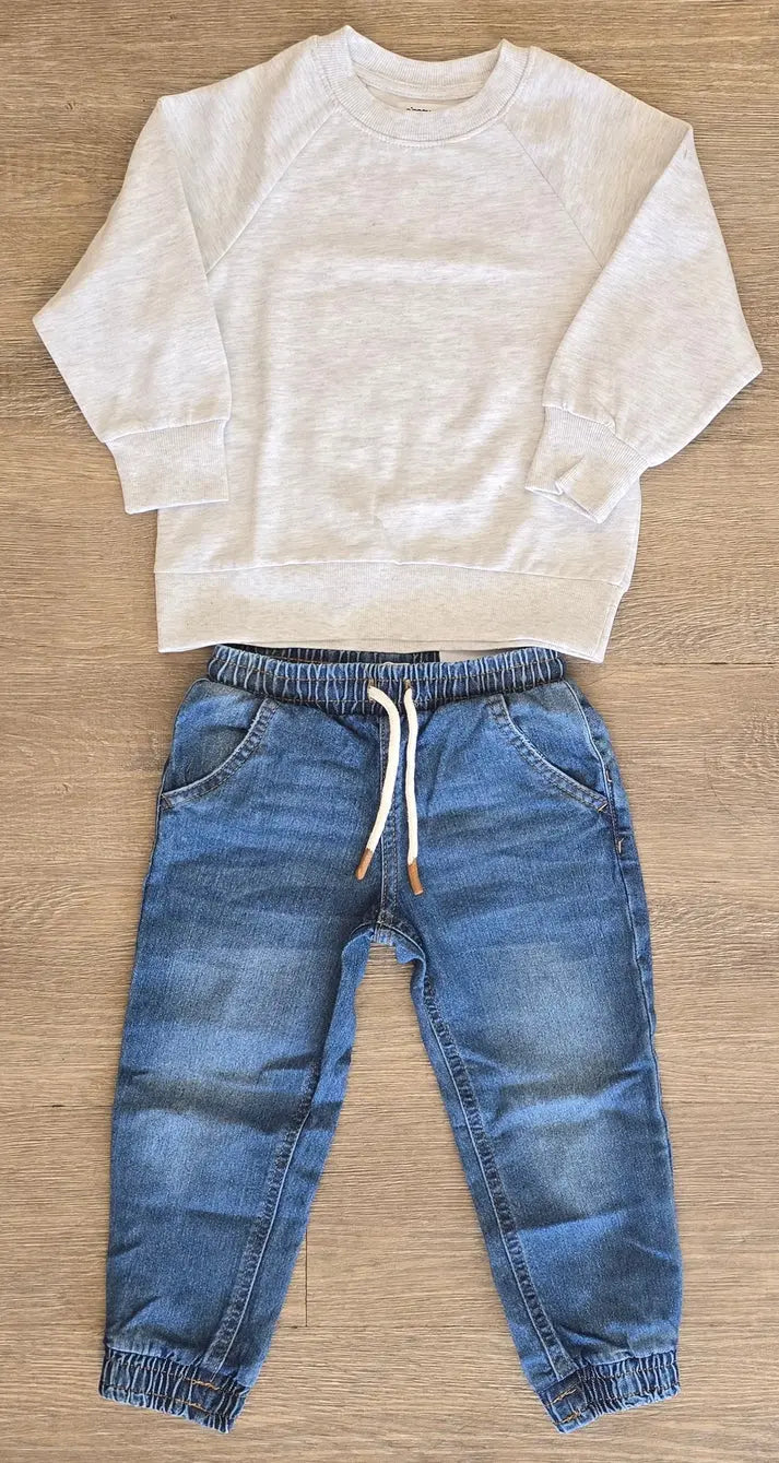 Pull Gris & Jean 4-5 ans ref 911