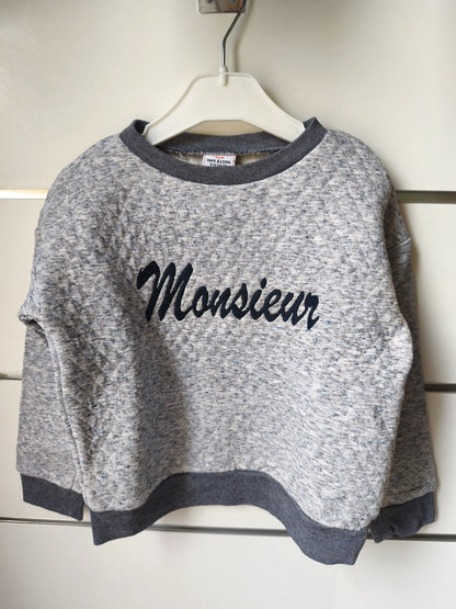 Pull Gris “Monsieur” 6 ans ref 649