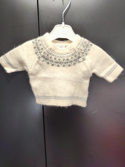 Pull Gris et Blanc – 1 Mois ref 606