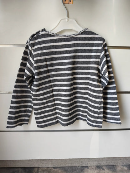 Pull Blanc et Gris “Pirate” 6 ans ref 662