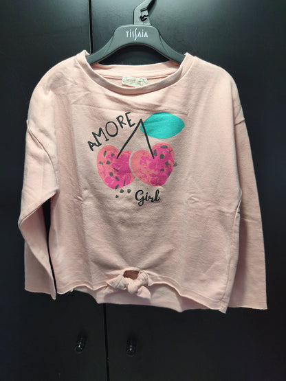 Pull "Amore Girl” Cerises – 5 Ans ref 555