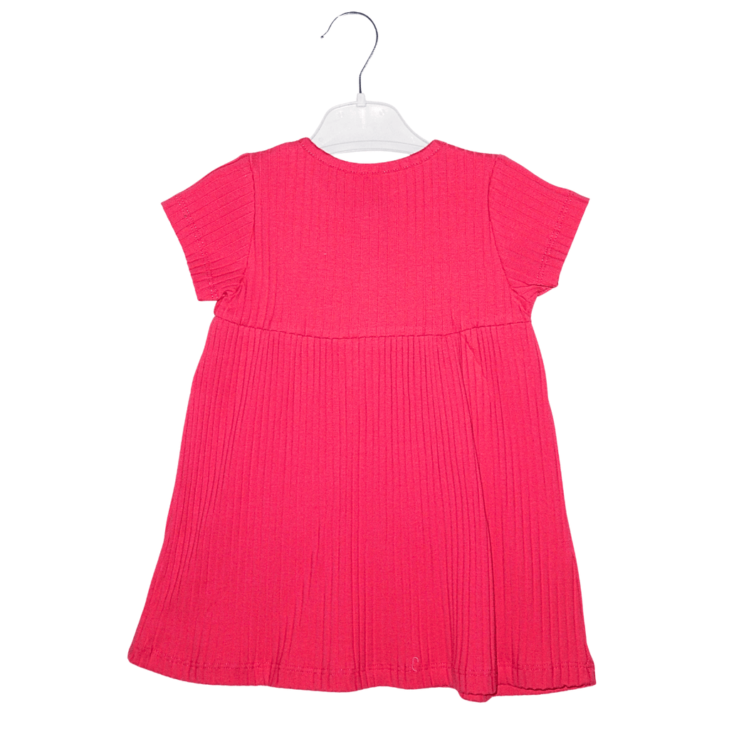 Robe Fille Grenade à Boutons – Manches Courtes, Plissée Little Stars