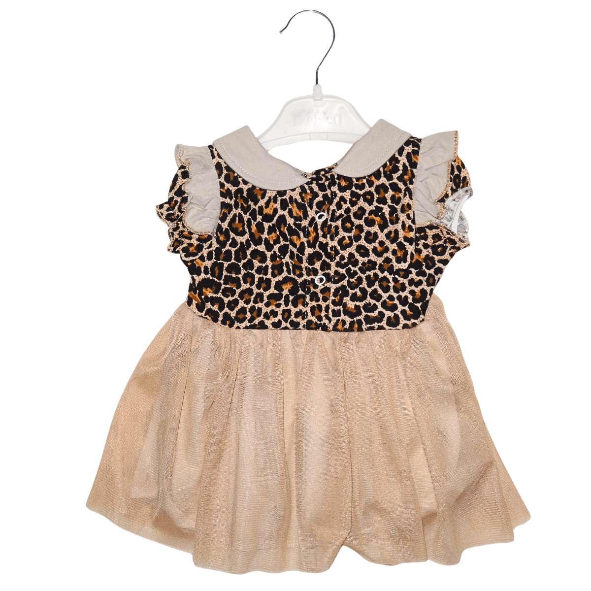 Robe bébé fille léopard & tulle café – Élégante & confortable Little Stars