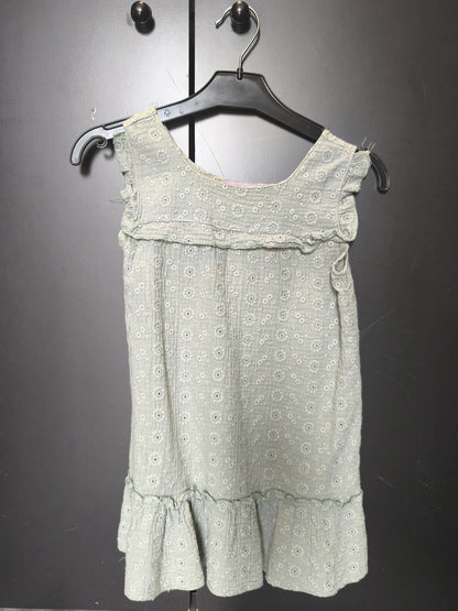 Robe verte à broderie florale – Ptit Môme 18 mois ref 372