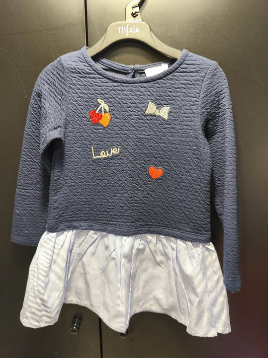 Robe Bimatière Bleu – 3 Ans ref 582