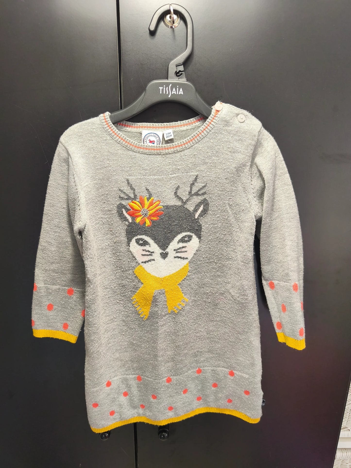 Robe Grise Cerf – 2 Ans ref 571