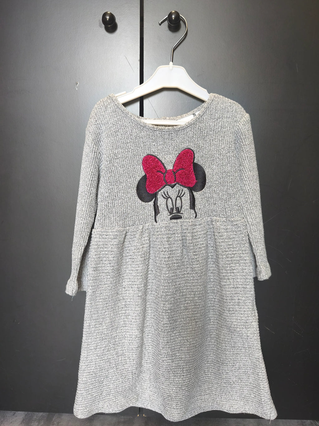 Robe Disney 24 mois - Grise, manches longues & broderie Minnie
