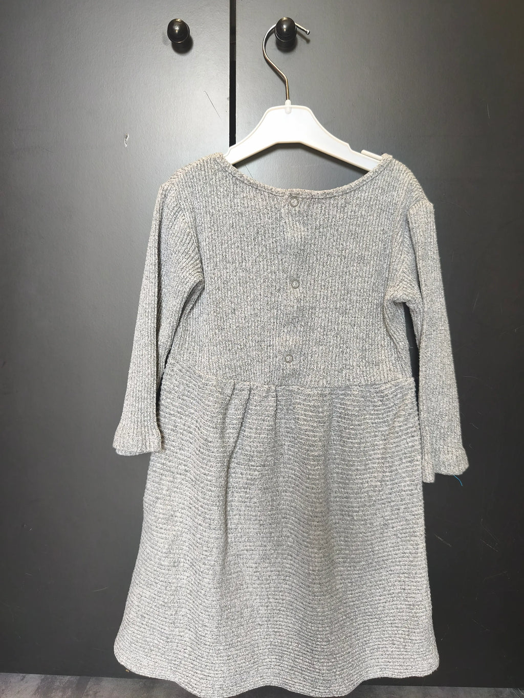 Robe Disney 24 mois - Grise, manches longues & broderie Minnie