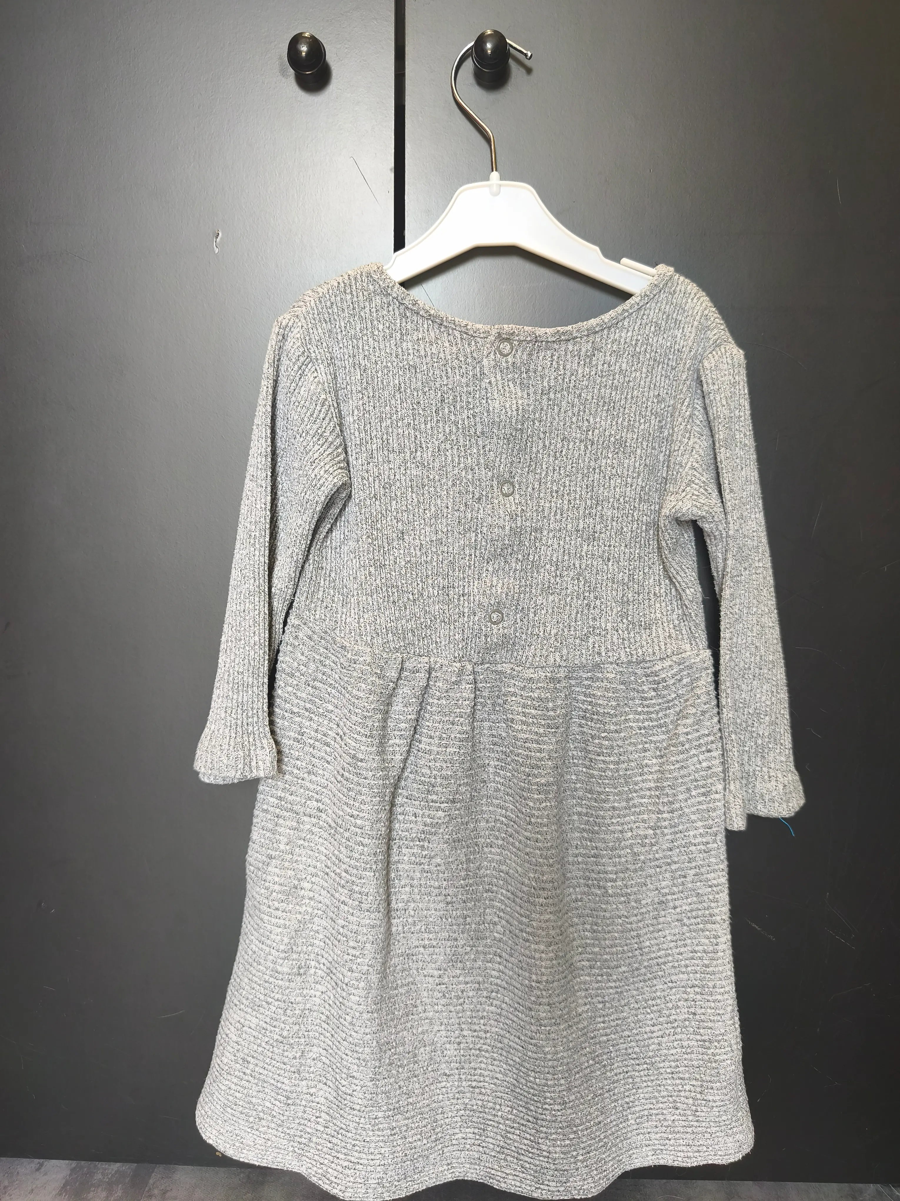 Robe Disney 24 mois - Grise, manches longues & broderie Minnie