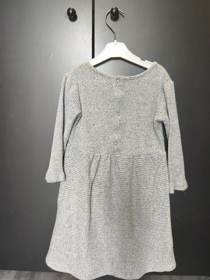 Robe Disney 24 mois - Grise, manches longues & broderie Minnie ref 58
