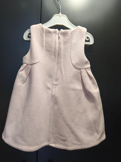 Robe rose côtelée avec broderie chat – Okaïbi 18 mois ref 369