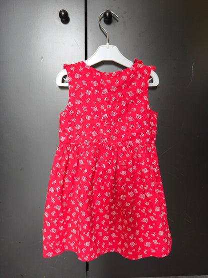 Robe Kiabi 24 mois – rouge à fleurs blanches 🎀🌸 ref 144