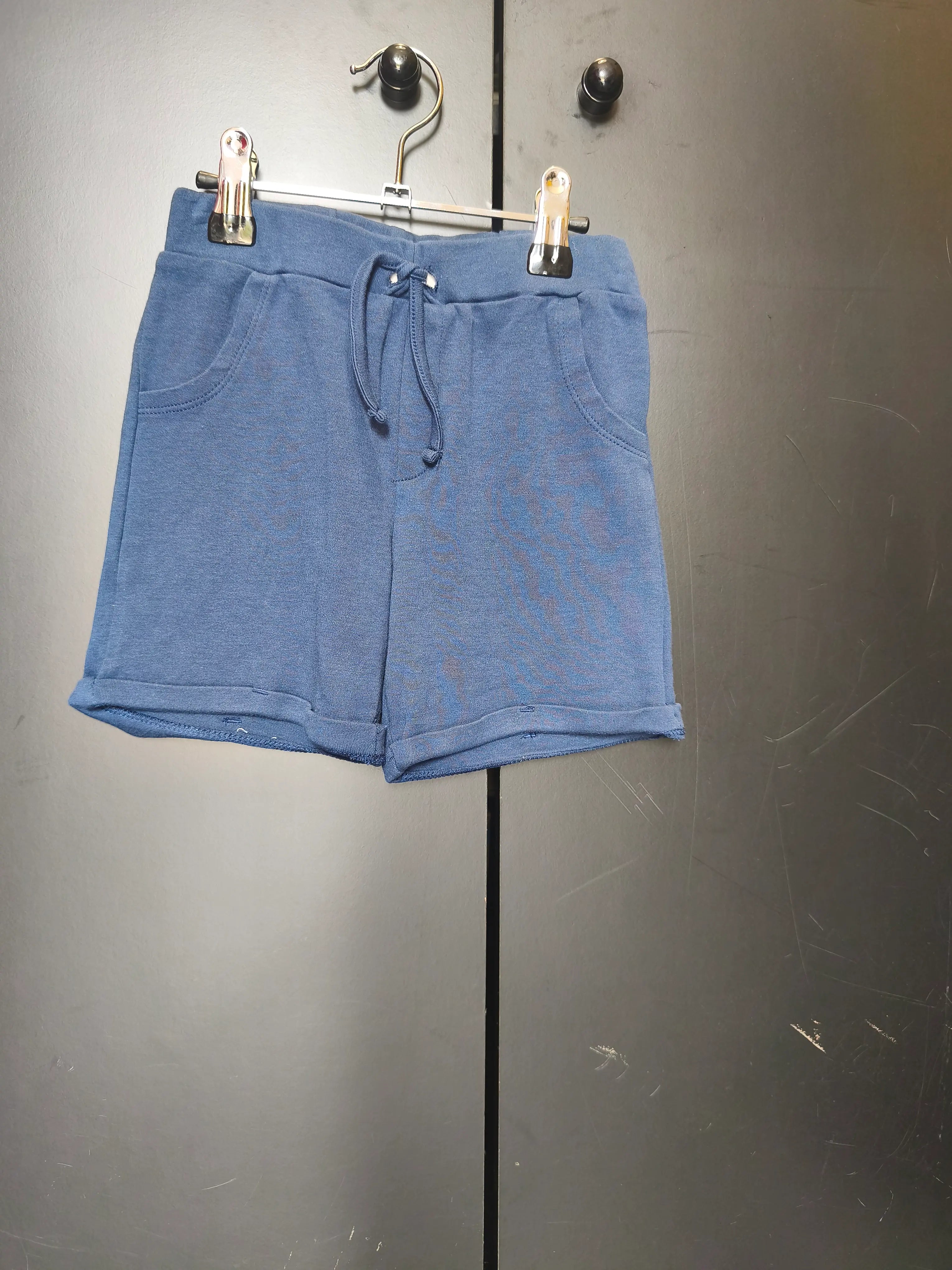 Short Mots d’Enfants 36 mois - Bleu nuit avec nœud décoratif et poches latérales