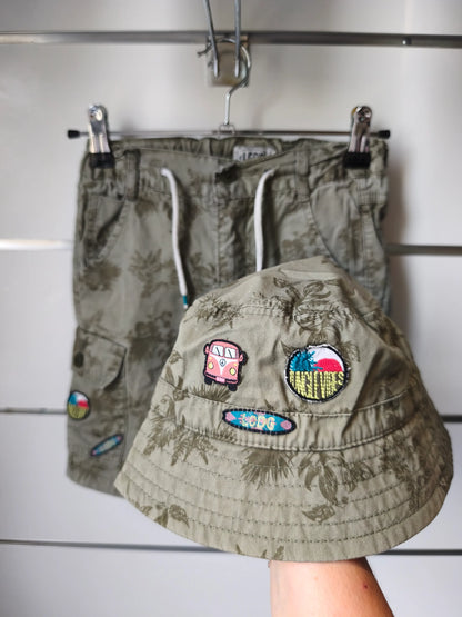 Short Kaki avec chapeau 6 ans ref 642
