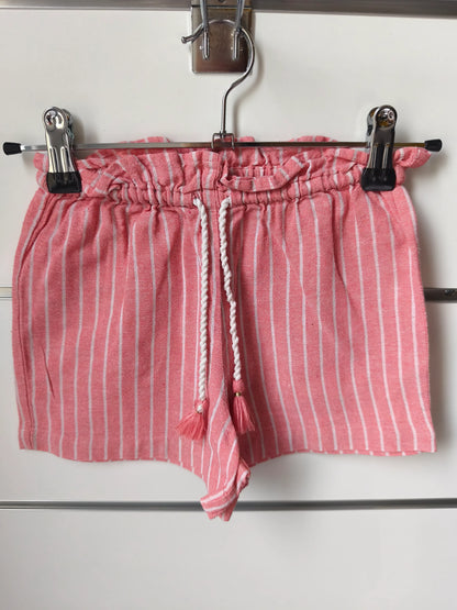 Short Rose Rayé Blanc 5 ans ref 673