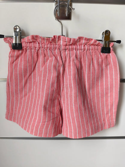 Short Rose Rayé Blanc 5 ans ref 673