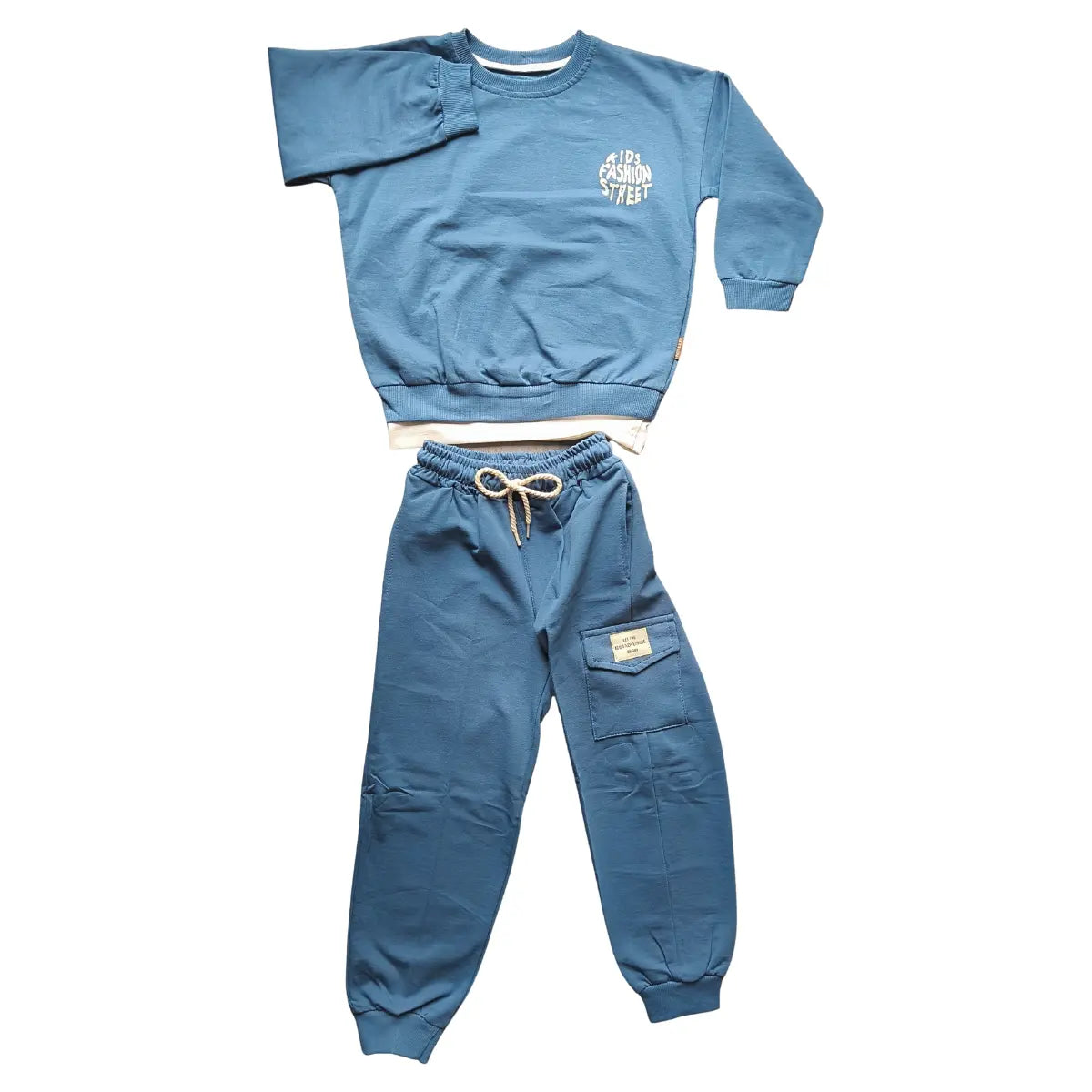 Sweat bleu & pantalon streetwear "Kids Fashion Street"