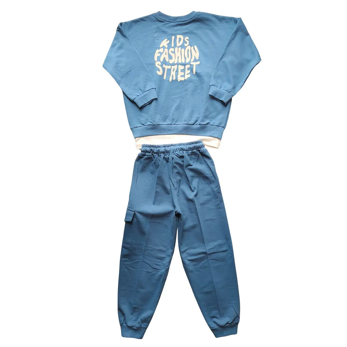 Sweat bleu & pantalon streetwear "Kids Fashion Street"