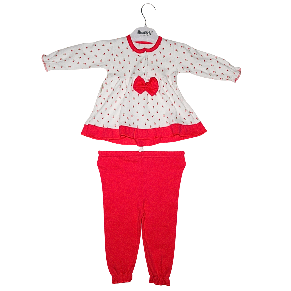 Ensemble bébé fille fuchsia 2 pièces – T-shirt manches longues à fleurs + legging Little Stars