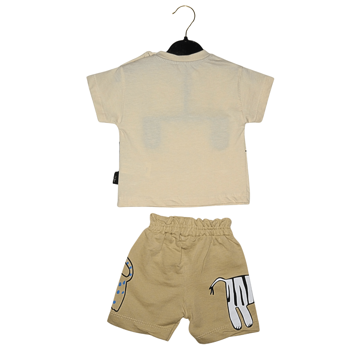 Ensemble Bébé Garçon Safari – T-shirt "Club Safari" + Short Beige Little Stars