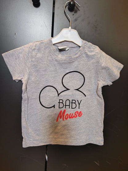 T-shirt gris à imprimé “Baby Mouse” – Disney Baby – 12 mois ref 326