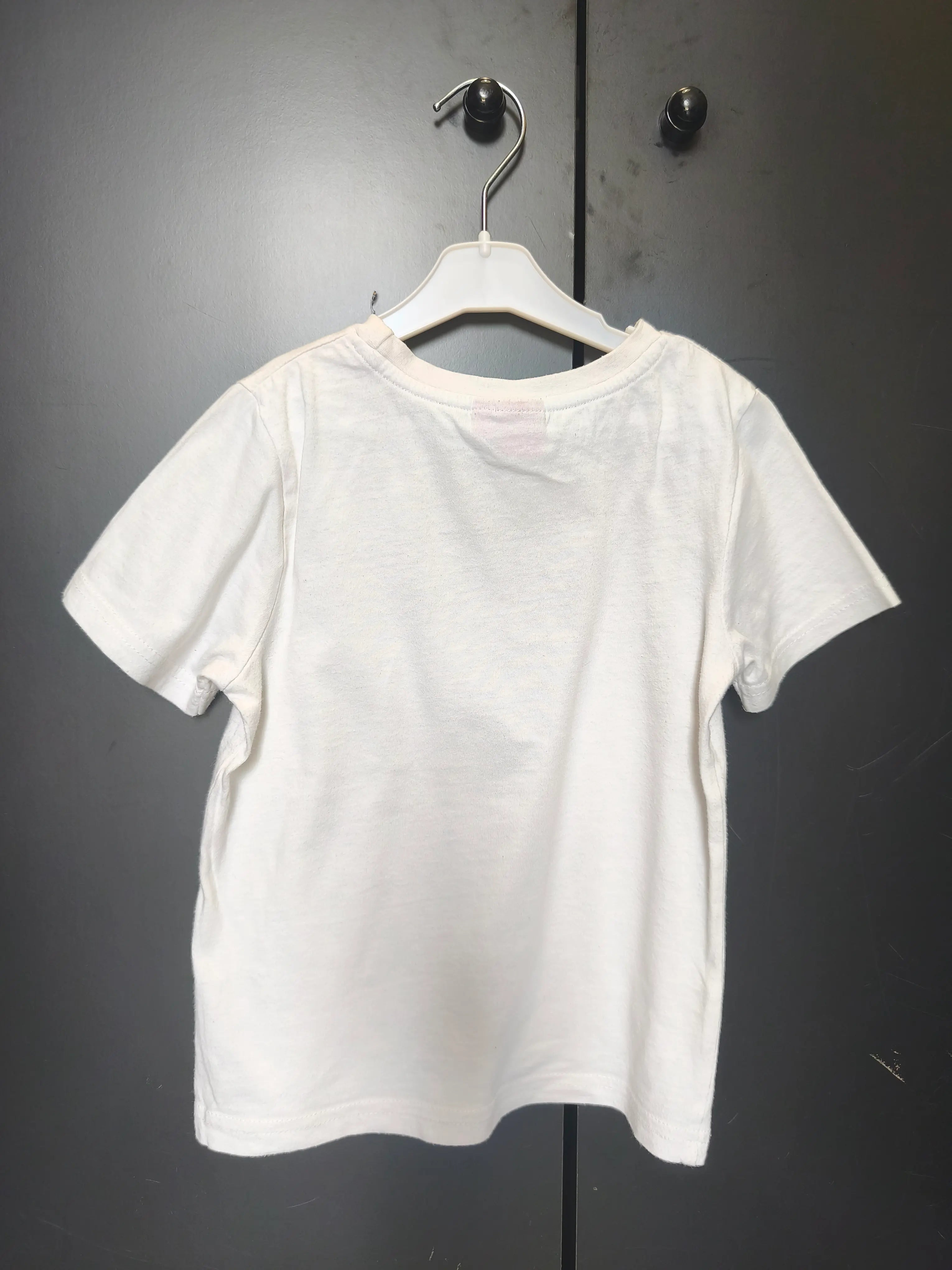 T-shirt garçon Cars 5 ans - Blanc avec voiture et "Ciao Bello"
