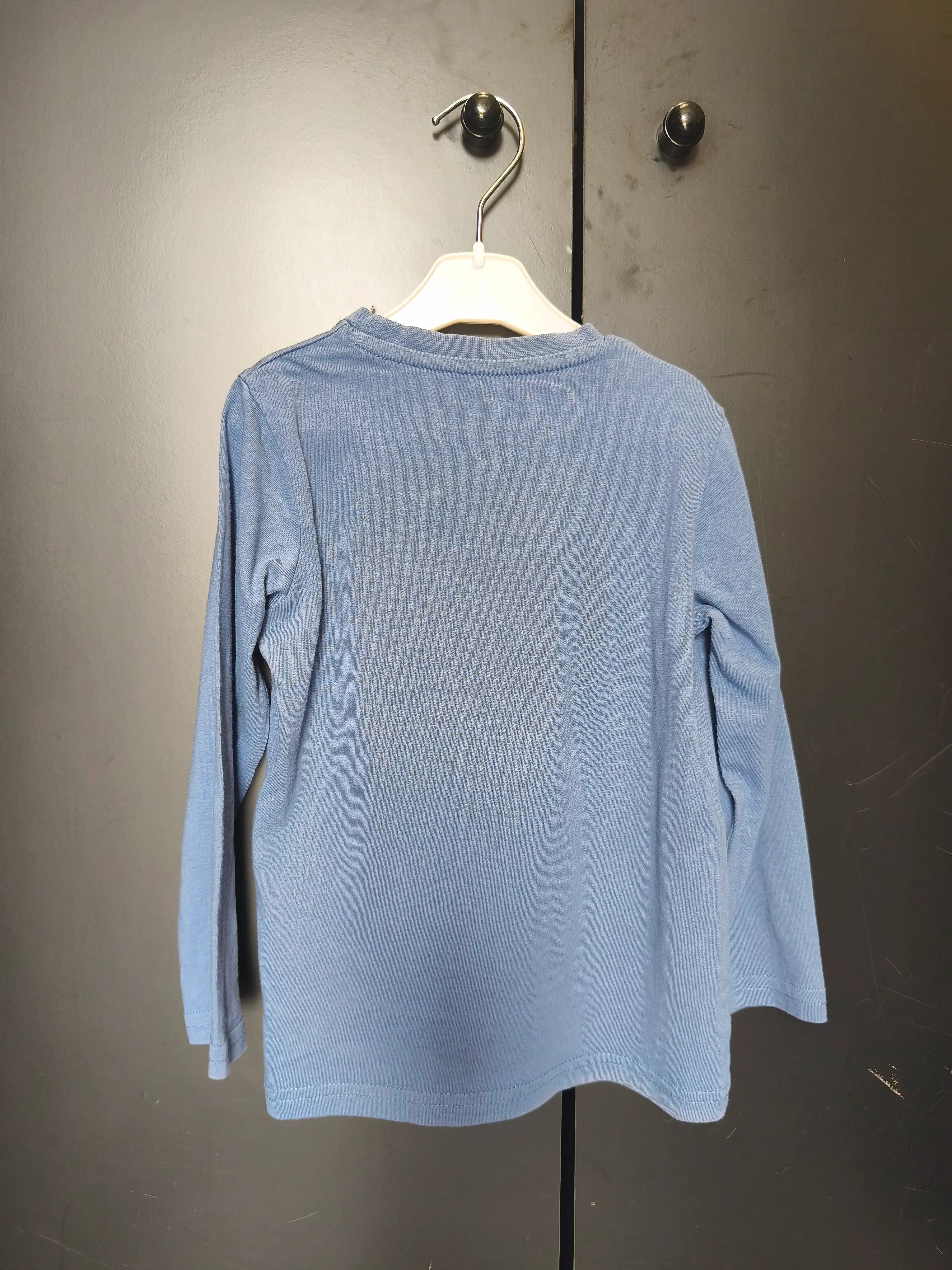 T-shirt Vertbaudet 4 ans - Bleu à manches longues & poche poitrine bleu nuit