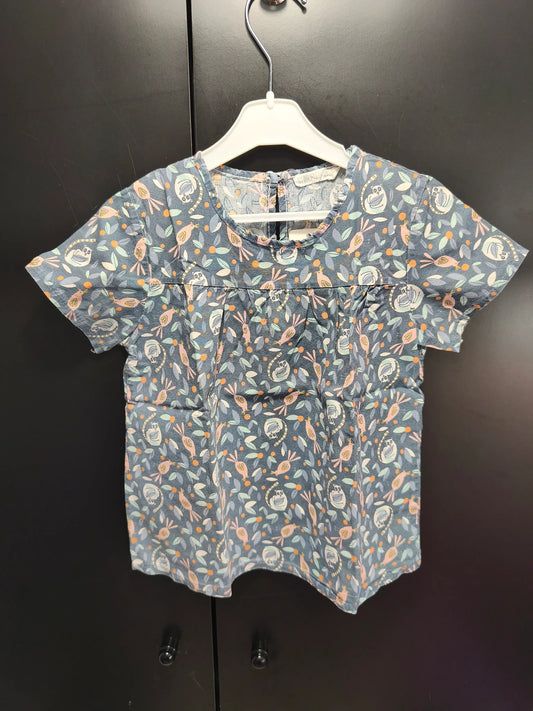 T-shirt Bleu Imprimé Lémurien - 5 Ans ref 549