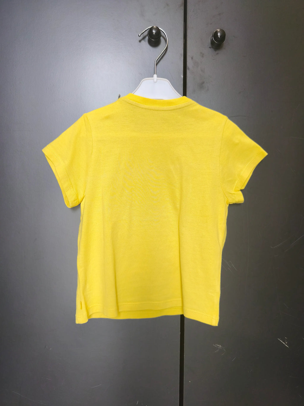 T-shirt Obaïbi 18 mois - Jaune avec éléphant brodé et boutons épaules
