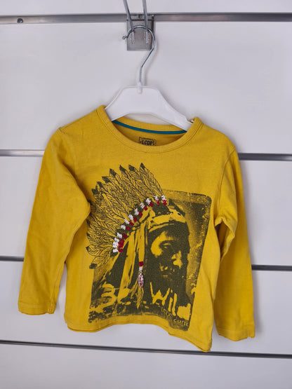 T-shirt Jaune Indien - 4 ans ref 493