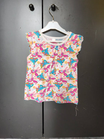 T-shirt My Little Pony 2 ans – blanc avec imprimé licorne 🦄✨ ref 124