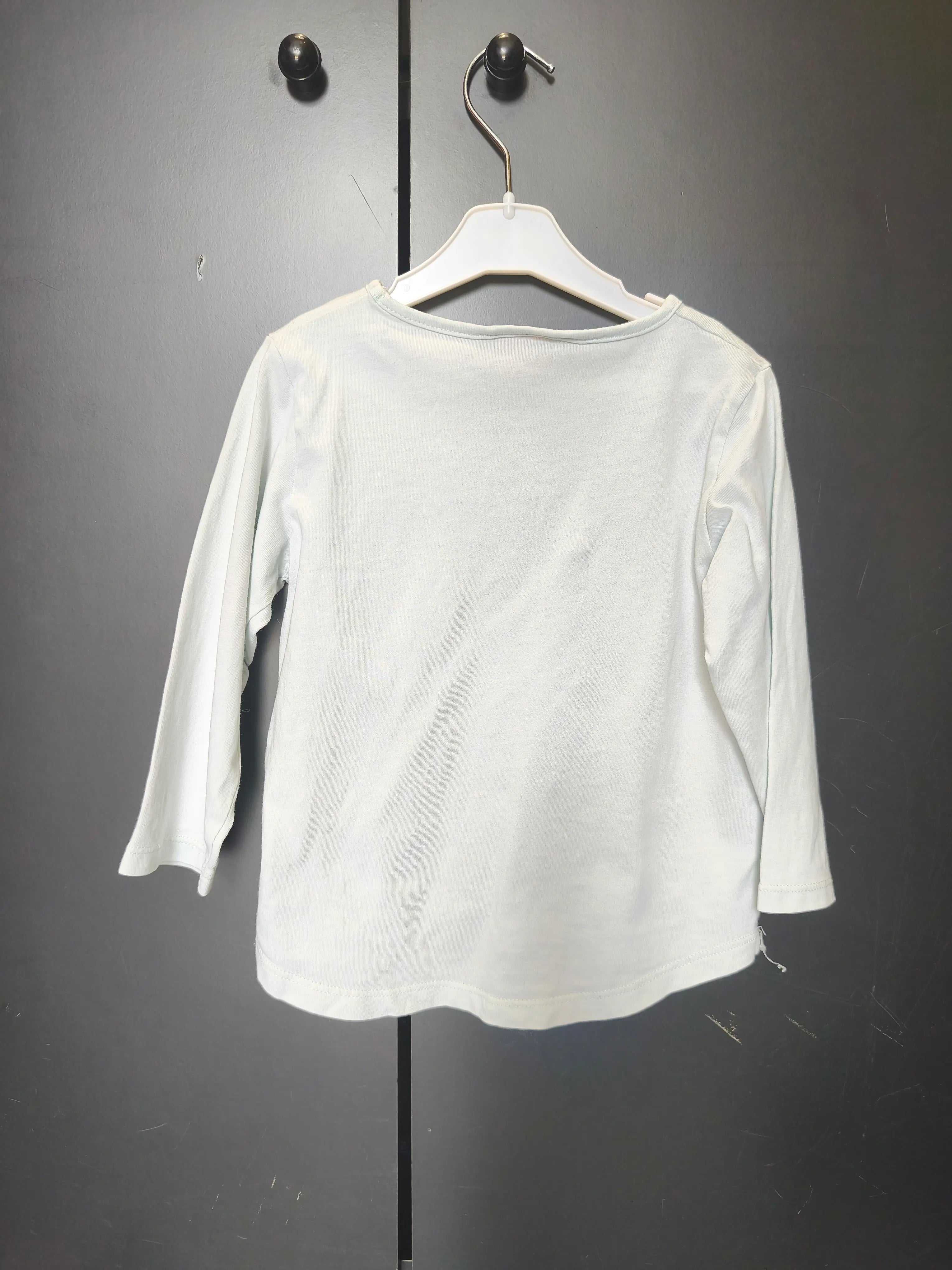 T-shirt Tape à l’Œil 2 ans - Vert d’eau, "rêve" & dessin main, 100% coton