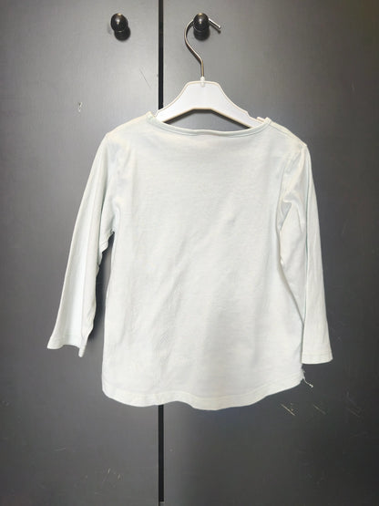 T-shirt Tape à l’Œil 2 ans - Vert d’eau, "rêve" & dessin main, 100% coton ref 45