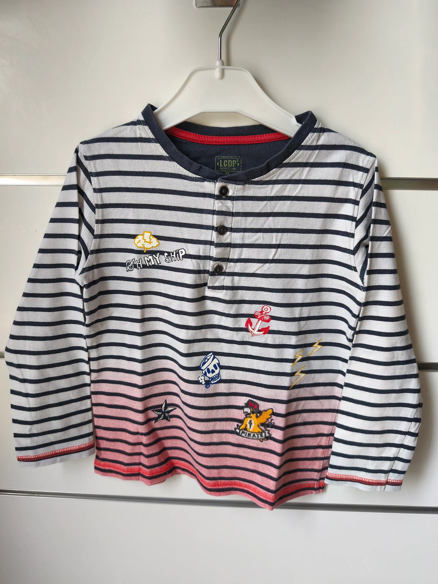 T-shirt Marinières Dégradé 6 ans ref 651