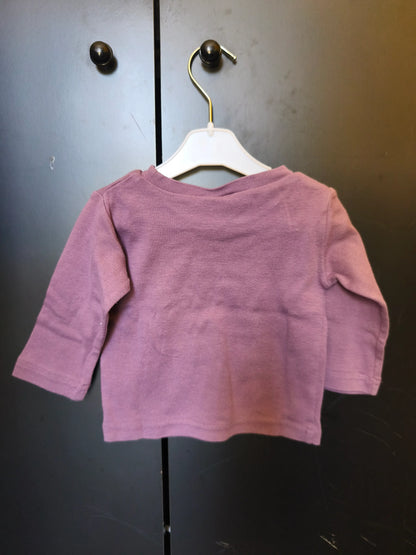 T-Shirt Mauve “Joli Baby” – 6 Mois ref 208