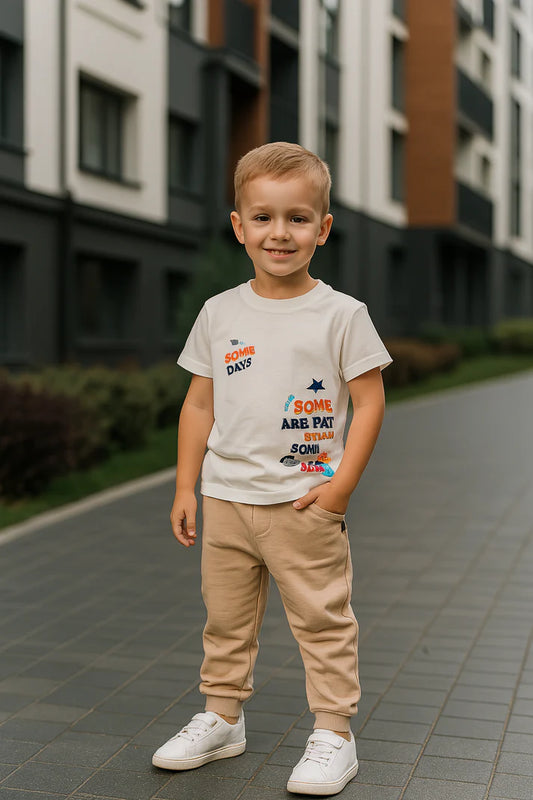 T-shirt Blanc & Pantalon Confort 4-6 ans ref 0612