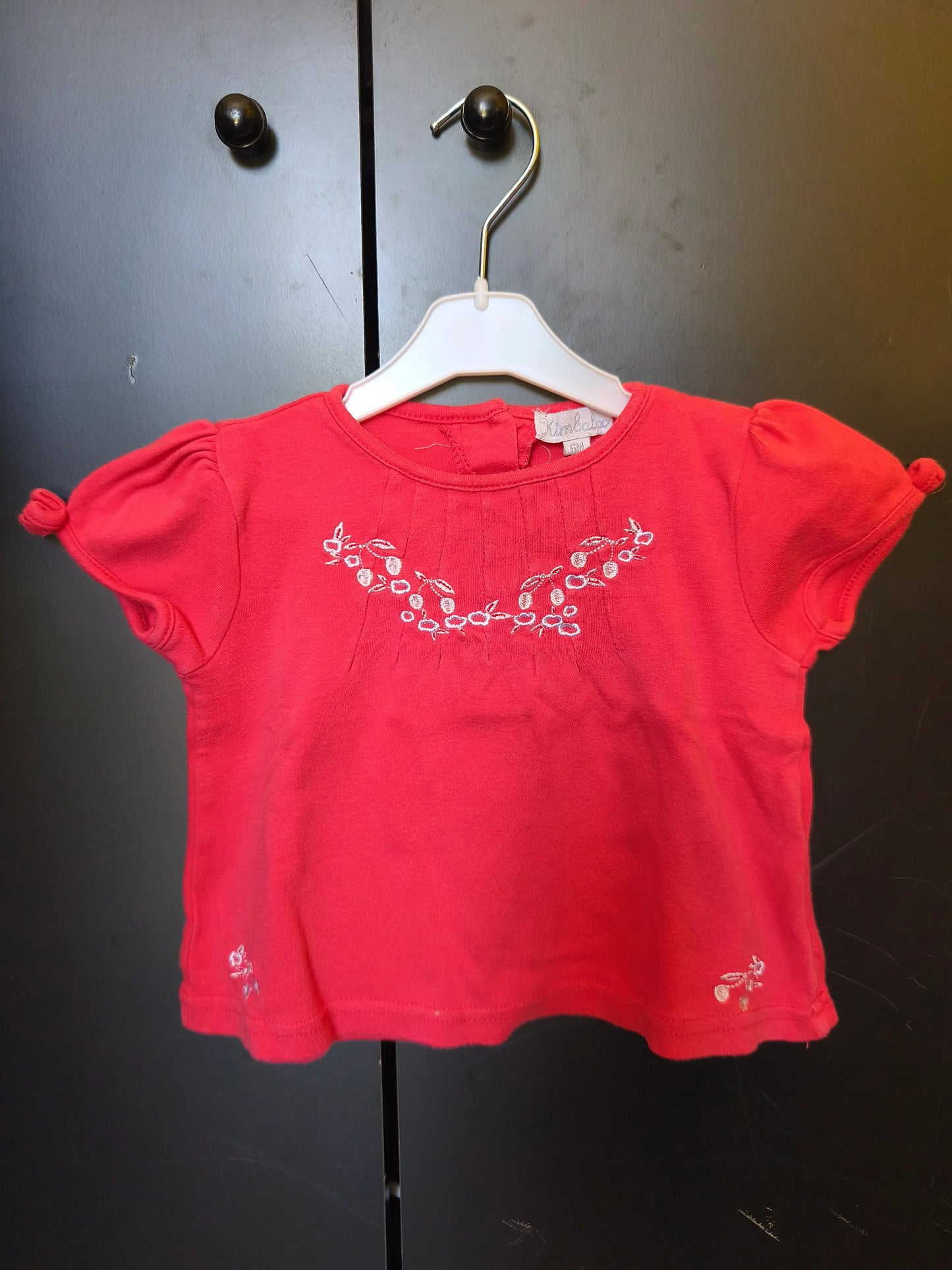 T-Shirt Rose Cerises – Kimbaloo – 6 Mois ref 210